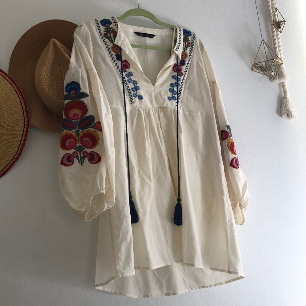 Embroidered Dress from Zara
